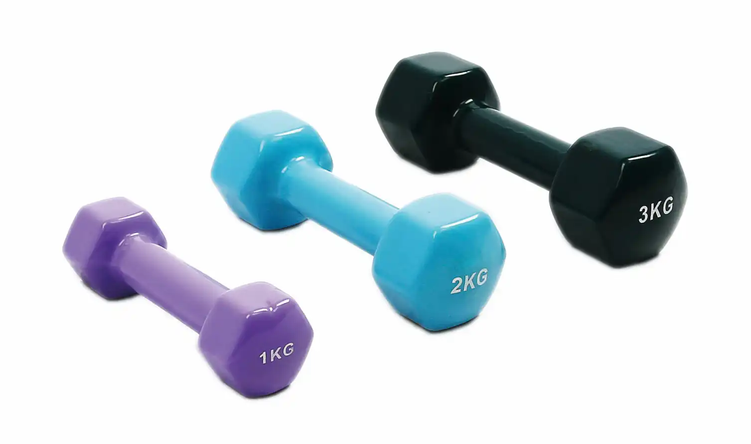 LDX-1006 Hex Vinyl Coated Small Dumbbell - Vinyl Dumbbell in Dumbbell Series | ShuangJia Wholesale Fitness Equipment