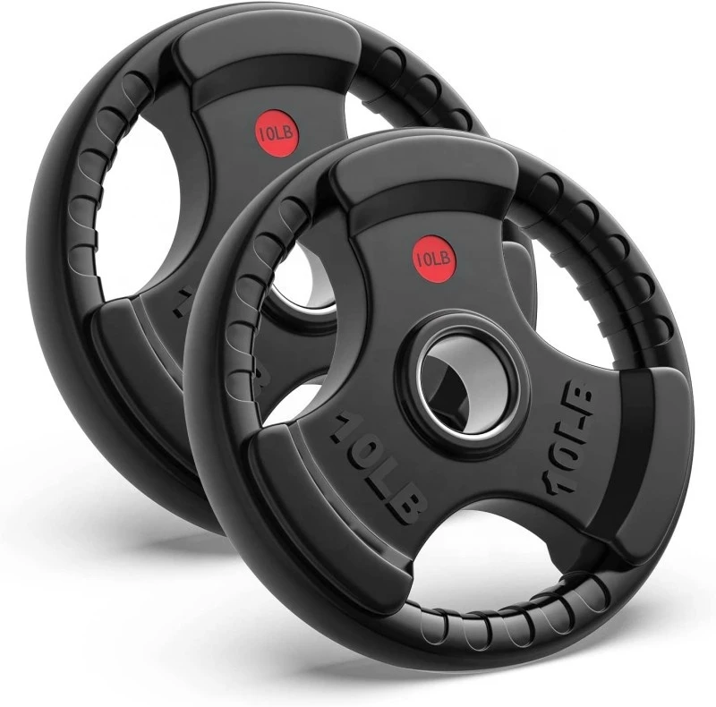LDX-2015 Tri-grip rubber bumper plates - Bumper Plate in Barbell Plate Series | ShuangJia Wholesale Fitness Equipment