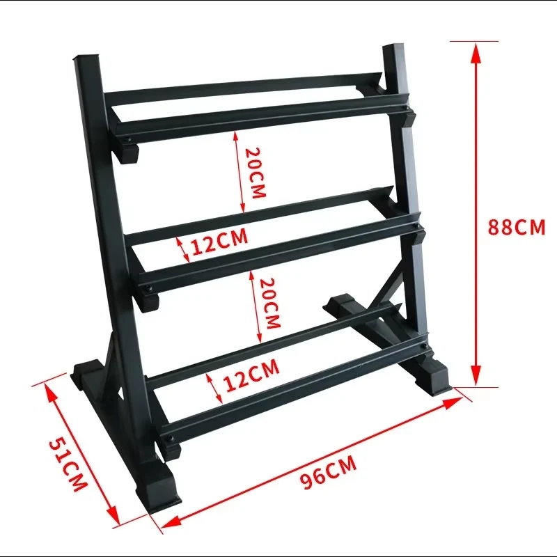 LDX-7001 3-Tier Vertical Dumbbell Rack(96cm) 2